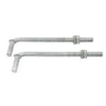 thumbnail image 1 of Plum Fittings J-Bolt Post Hinge 5/8" x 10"- Male J Bolts with Nuts (Pack of 2), 1 of 5