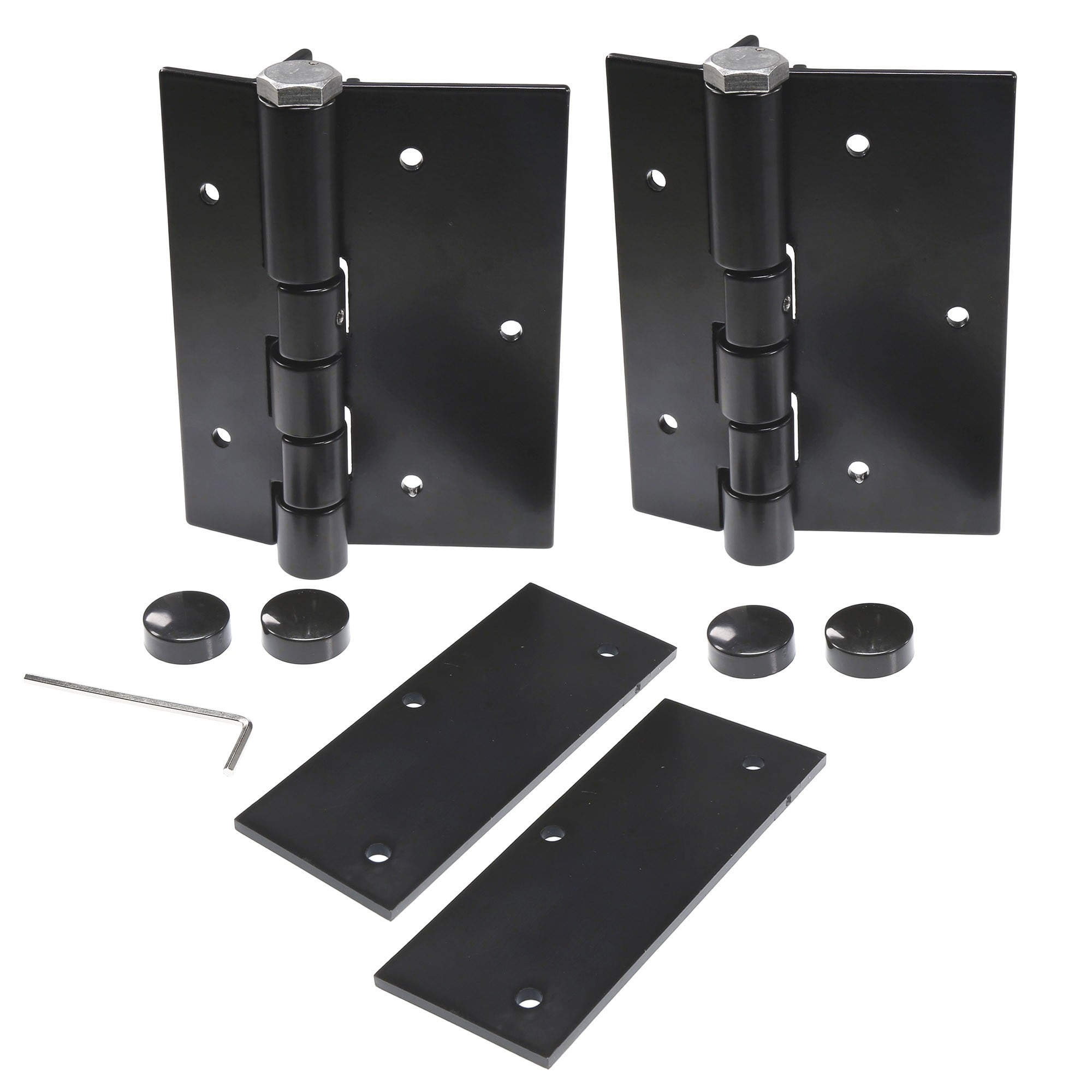 Plum Fittings Pair of Aluminum Black 5" SelfClosing Fence Gate Hinges