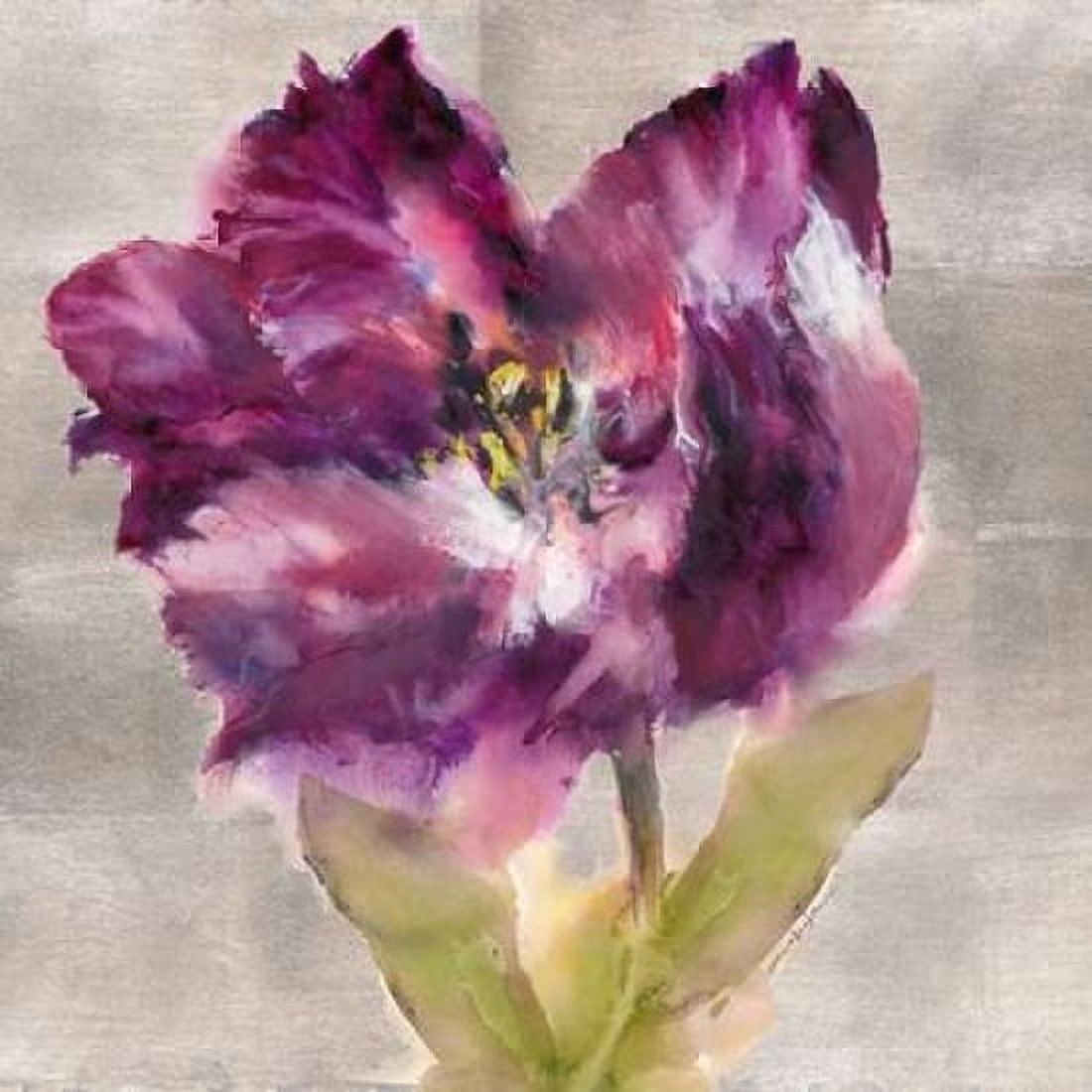 Plum Flourish Canvas Art - Brent Heighton (24 x 24)