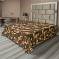 thumbnail image 1 of Ambesonne Plum Flowers Flat Bedding Sheet Soft Top Sheet, Vintage Dreamy Floral, Queen, Mustard Purple Umber, 1 of 1