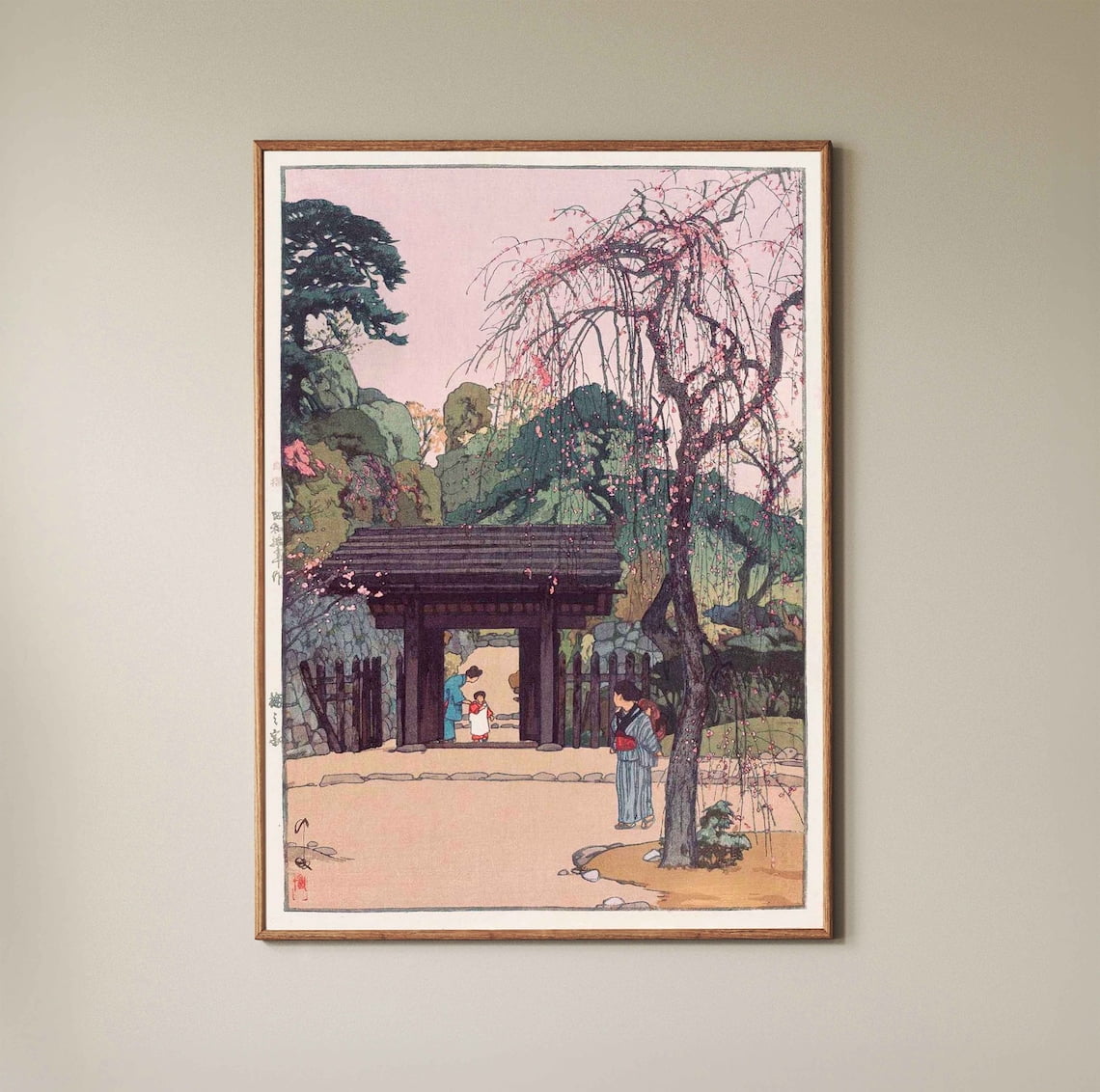 Gateway Printer Plum Gateway By Print Japan Wall Art Vintage Ukiyo E Japanese ...