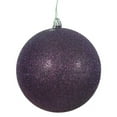 thumbnail image 1 of Plum Glitter Drilled Cap Ball Ornament, 8 in., 1 of 1