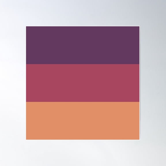 Plum, Hippie Pink And Copper Exotic Colour Patterns Poster Wall Art, Modern Wall Decor For Living Room Bedroom, 16x16 UNFRAMED