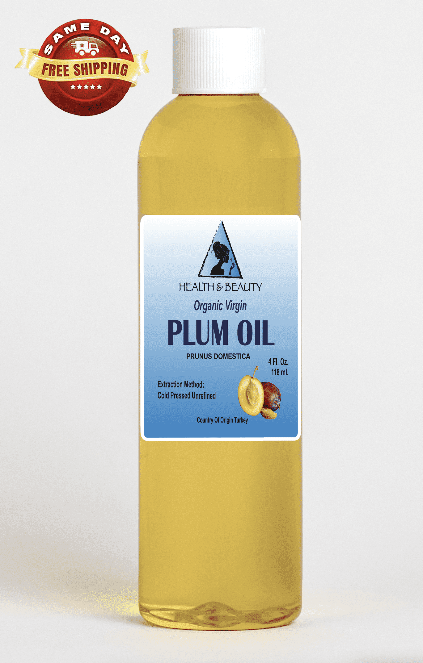 Plum Kernel Plum Kernel Oil Unrefined Organic Virgin Natural 100% Pure 4 oz ...