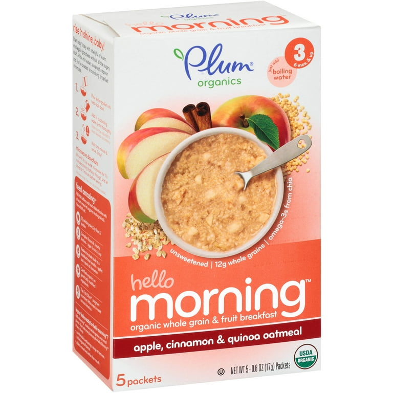 Plum Organics Hello Morning Stage 3 Apple Cinnamon Quinoa