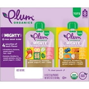 Plum Organics® Tots Mighty 4 Food Group Blend Strawberry/Banana & Banana/Blueberry 4oz Pouch-8-Pack