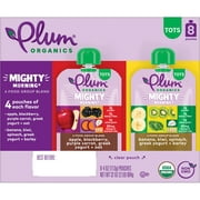 Plum Organics Mighty Morning Organic Toddler Food, Variety Pack, 4 oz Pouch (8 Pack)