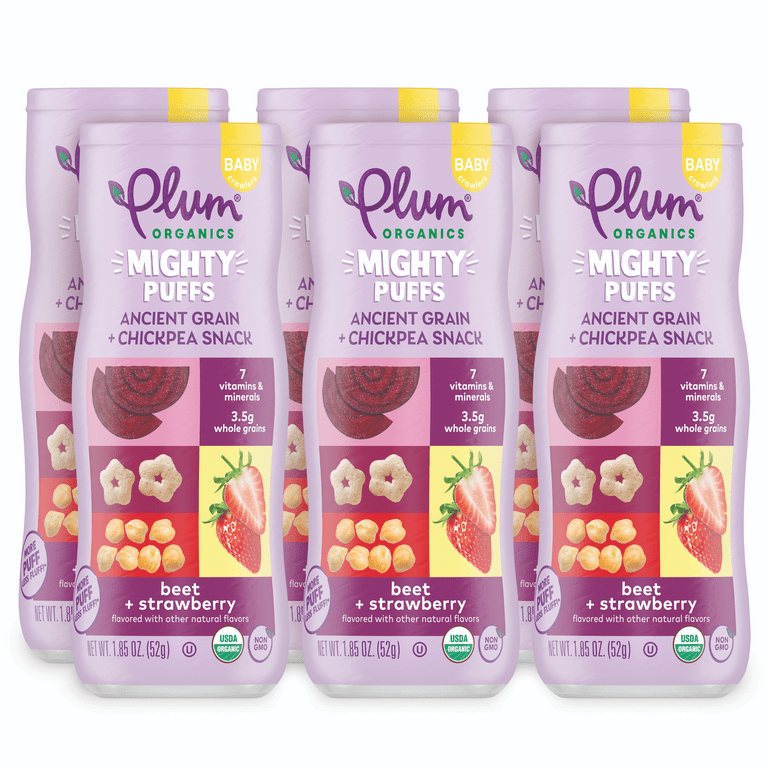 Plum Organics Mighty Puffs, Ancient Grain Chickpea Snack, Baby