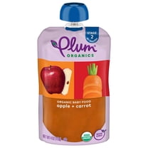Plum Organics Stage 2 Organic Baby Food Apple Carrot 4oz Pouch