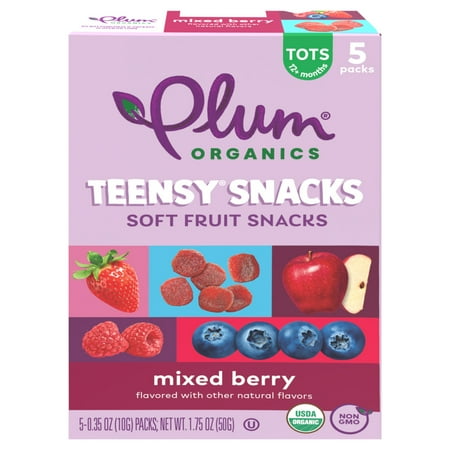 (20 pack) (4 Pack) Plum Organics Teensy Fruits Berry, 1.75oz
