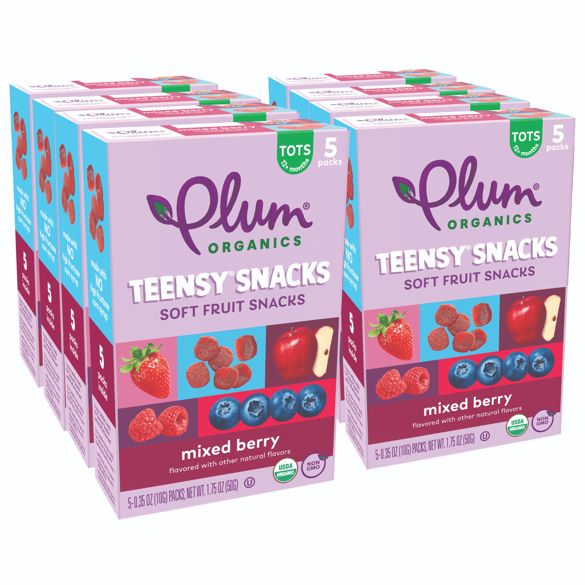 Plum Organics Teensy Snacks Soft Fruit Snacks for Toddlers Berry 5