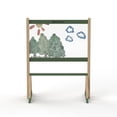 thumbnail image 1 of Plum® Outdoor Wooden Art Easel for Kids with Double-Sided Perspex Screen, Built-In Storage Shelf, In Stained Natural Finish, 1 of 5