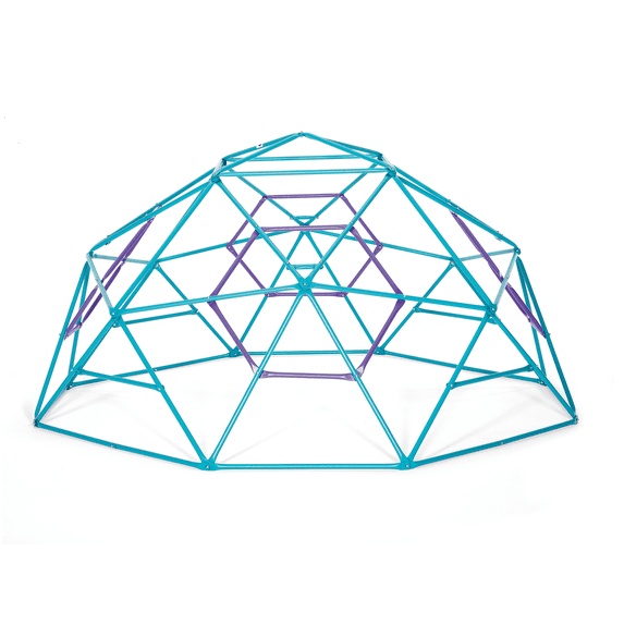 Plum Play Phobos, Jungle Gym, 5ft Climbing Dome - Kids Outdoor Play Equipment, Monkey Bars for Kids, Durable, Outdoor Playground, Metal, Rust Resistance, Easy Assembly, Ground Anchors, Teal & Purple