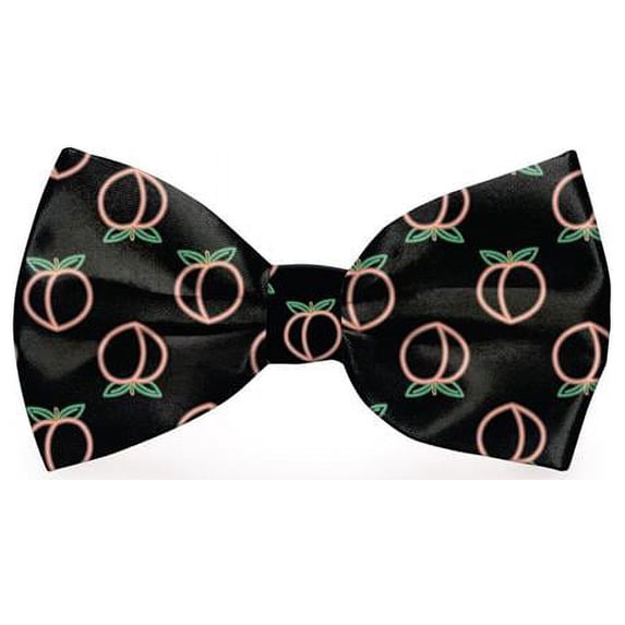Plum Semele 6VSMJ6 Neon Peach Black Dog Bow Tie