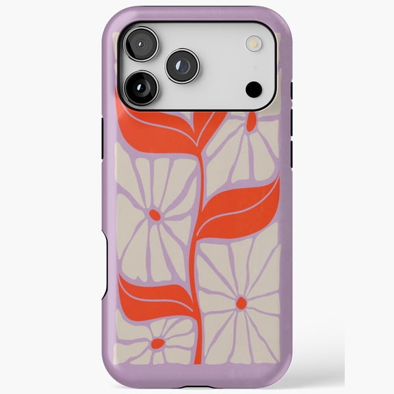 Plum and Flamingo Flower Market Series Floral Phone Case 17 16 15 14 13 12 11 Pro Max