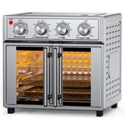 PlumChef 26QT Extra-Large French Double-Door Air Fryer Convection Toaster Oven, 1700W, 7 Preset Menus, 7-in-1 Multi-Function for Bake, Roast, Grilling,Toast,Dehydrate& Defrost