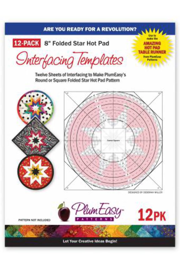 Hot Pad Interfacing Templates 12-pack