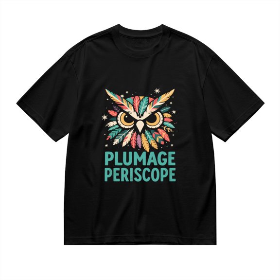 Plumage Periscope,owl Print 2, T Shirt for Men, Vintage Graphic Tees Men, 23686707,S