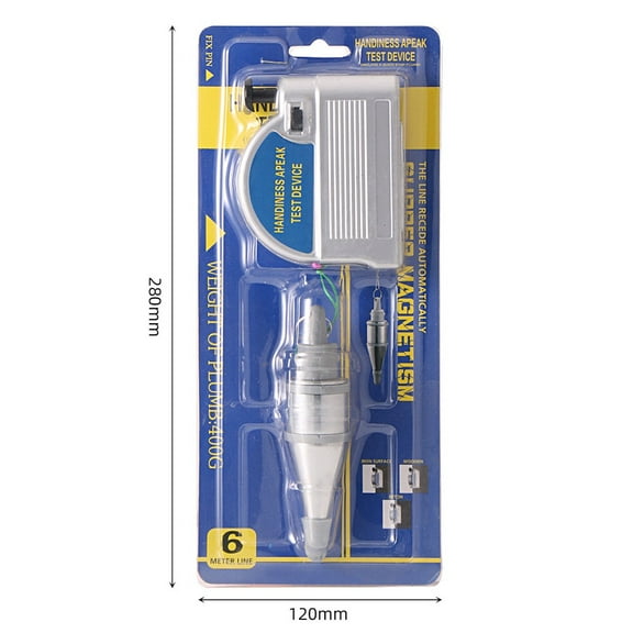 Plumb Bob with 6m Telescopic Spool and Base, Magnetic Sinker for Vertical Testing, Surveying Tool for Levels and Theodolites, Steel Construction