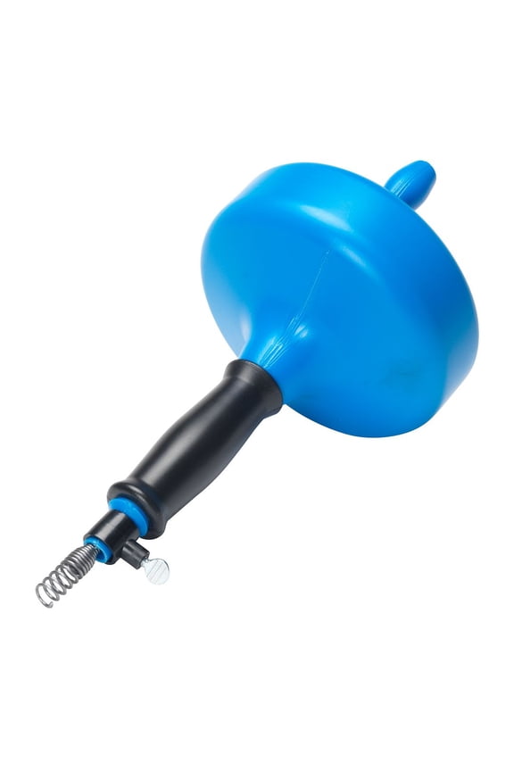 Plumb Craft 1/4 in. x 15 ft. Handheld Drain Snake Auger with Plastic Drum and Cable, Manual Crank