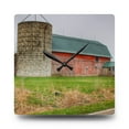 thumbnail image 1 of U R There Photography Plumb Creek Road Red I Rustic Farmhouse Acrylic Analog Wall Clock, 1 of 6