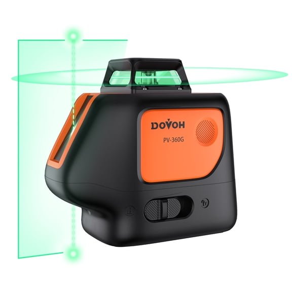 DOVOH 360 Self-Leveling Green Laser Level, Cross Line Laser Tool with Dual Plumb Dots