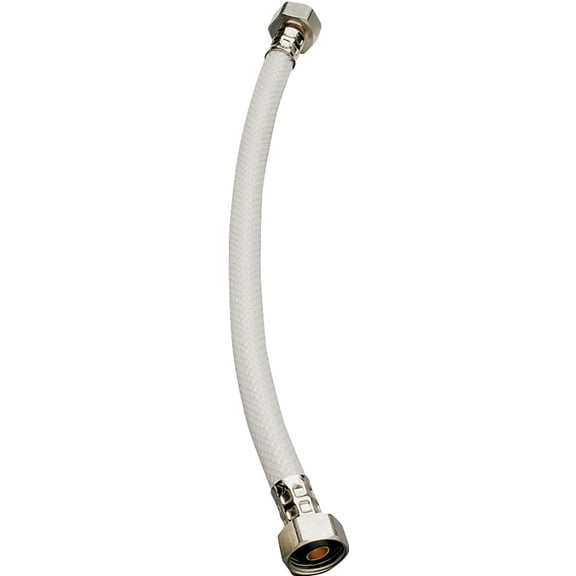 Plumb Pak EZ Series PP23884 Sink Supply Tube, 1/2 in Inlet, FIP Inlet, 1/2 in Outlet, FIP Outlet, Vinyl Tubing, 16 in L