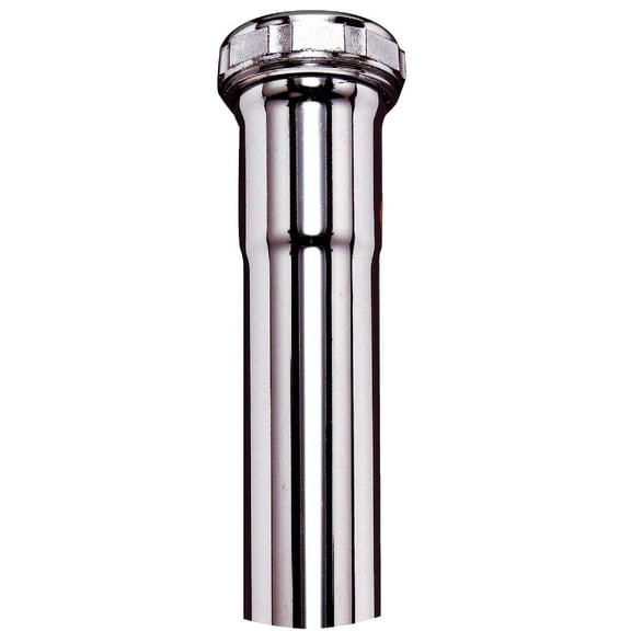 Plumb Pak Extension Tube Chrome - Metal, Includes Nut and Washer - 1-1/2 In. x 12 In.