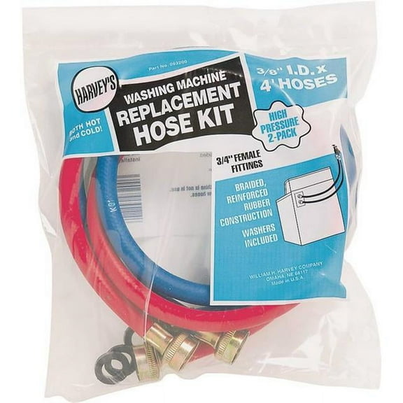 Plumb Pak 3546892 4 ft. Washing Machine Hose of EPDM Rubber with Fitting Washers - Pack of 2