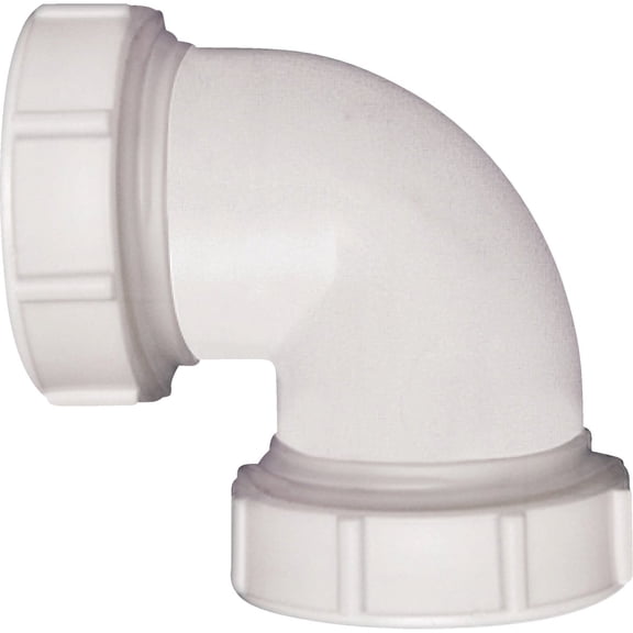 Plumb Pak 47WK Coupling Elbow, White, 1.5 Inch