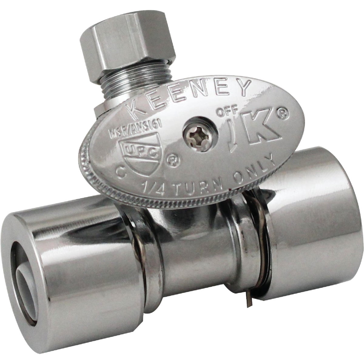 Plumb Pak K2802PCPO Quarter Turn Quick Lock in Line Valve 1/2 in. x 3/8 ...