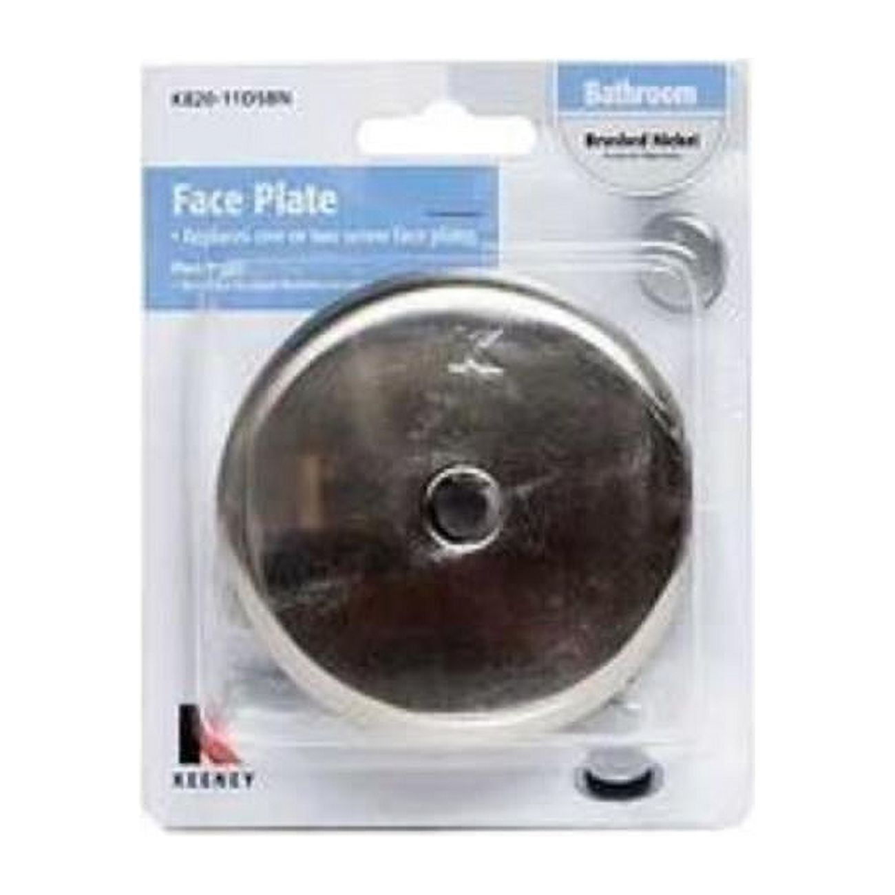 Brushed Nickel Metal Bathtub Face Plate with Screw