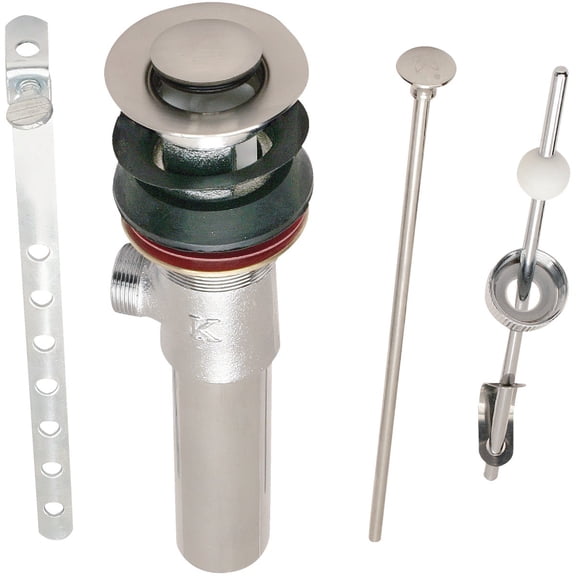 Plumb Pak Keeney K820-77BN Bathroom Sink Mechanical Pop Up Drain, Brushed Nickel, 1-1/4" x 4"