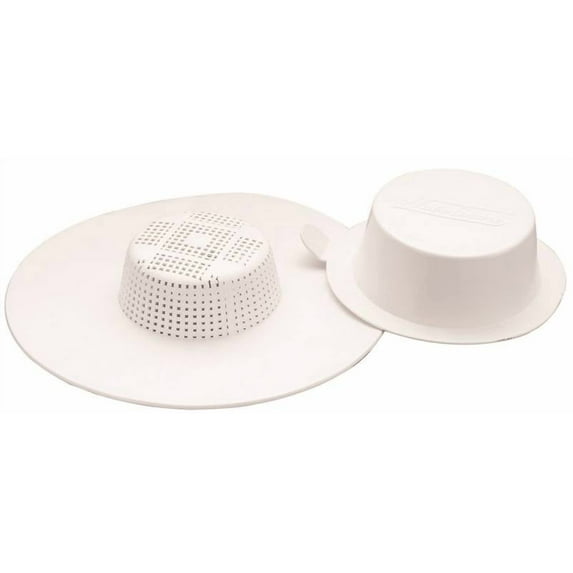 Plumb Pak KIT Strainer Draine Guard, For Use With Sink, Tub and Shower, Plastic, White
