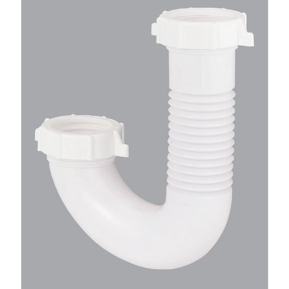 Plumb Pak/Keeney Mfg. Do it Best Plastic Flexible J-Bend With Adapter - Pack of 6