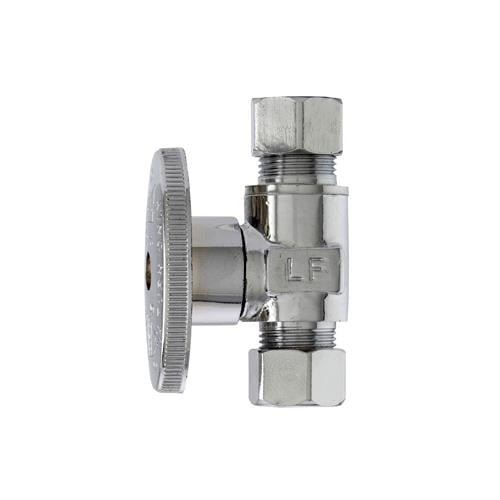 Plumb Pak MP2071PCLF MP STRAIGHT CHROME SUPPLY STOP - 3/8 OD COMPRESSION X 3/8 OD -COMPRESSION 1/4 TURN LEAD FREE