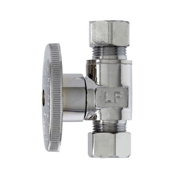 Plumb Pak MP2071PCLF MP STRAIGHT CHROME SUPPLY STOP - 3/8 OD COMPRESSION X 3/8 OD -COMPRESSION 1/4 TURN LEAD FREE