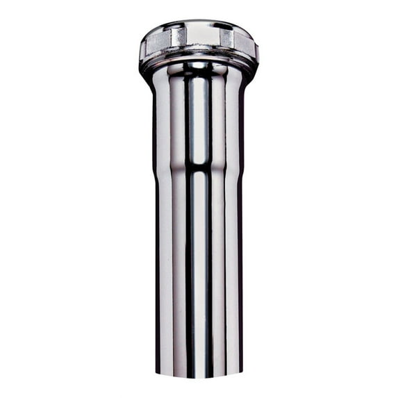 Plumb Pak PP12-6CP Pipe Extension Tube, 1-1/4 in, 6 in L, Slip-Joint, Brass, Chrome