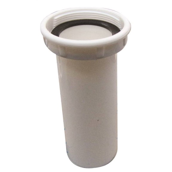 Plumb Pak PP15-6W Sink Strainer Tailpiece, 1-1/2 in, 6 in L, Plastic, White