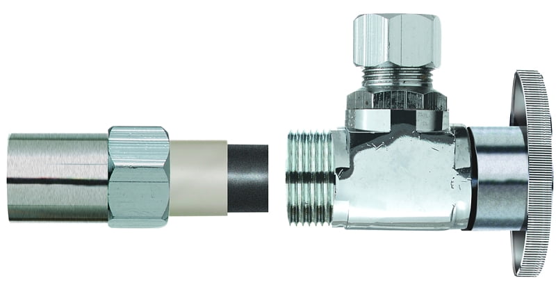 PP2887EZ No Crimp Straight Stop Valve, 1/2 X 3/8