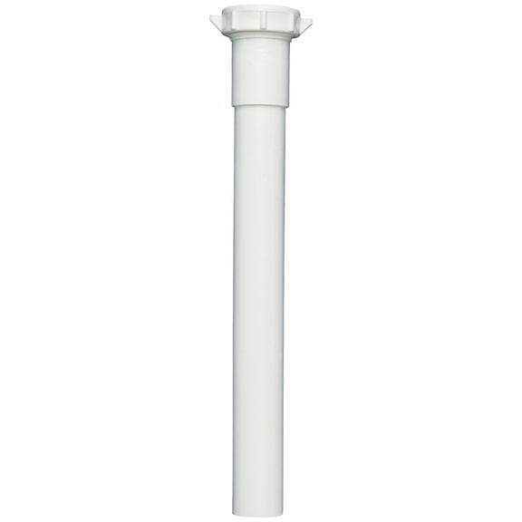Plumb Pak PP20944 Pipe Extension Tube, 1-1/4 in, 6 in L, Slip-Joint, PVC, White