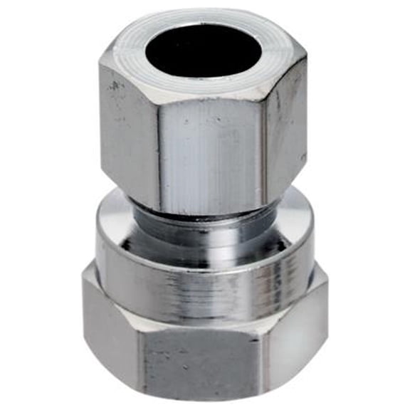 Plumb Pak PP71PCLF Brass Compression Straight Connector, Lead Free, 3/8 FPT x 3/8 In. OD - Quantity 6