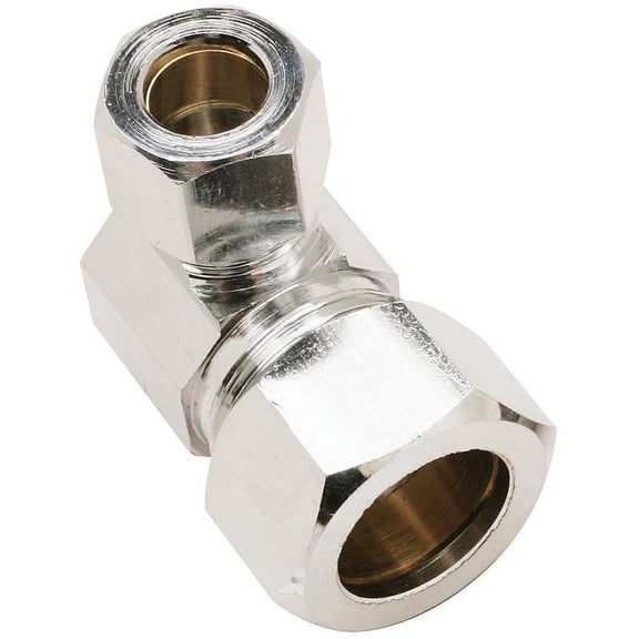 Plumb Pak PP78PCLF Tube Adapter, 1/2 x 3/8 in, Compression, Chrome
