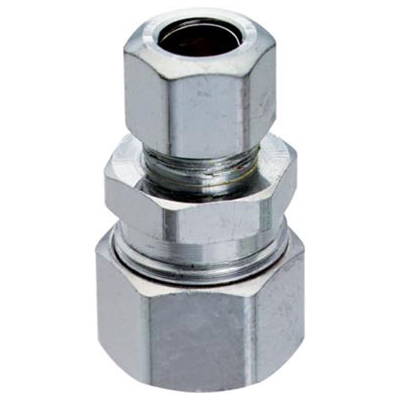 Plumb Pak PP80PCLF Brass Compression Straight Connector, Lead Free, 1/2 Copper x 3/8 In. OD - Quantity 6