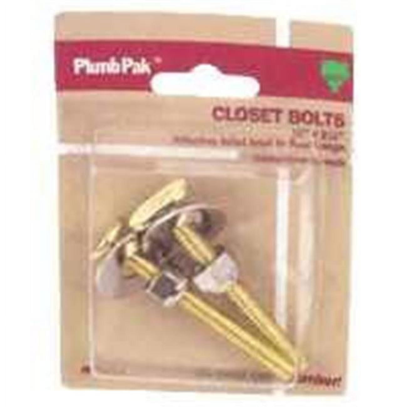Plumb Pak PP835170 Toilet Closet Bolt, 5/16" x 21/4", Solid Brass