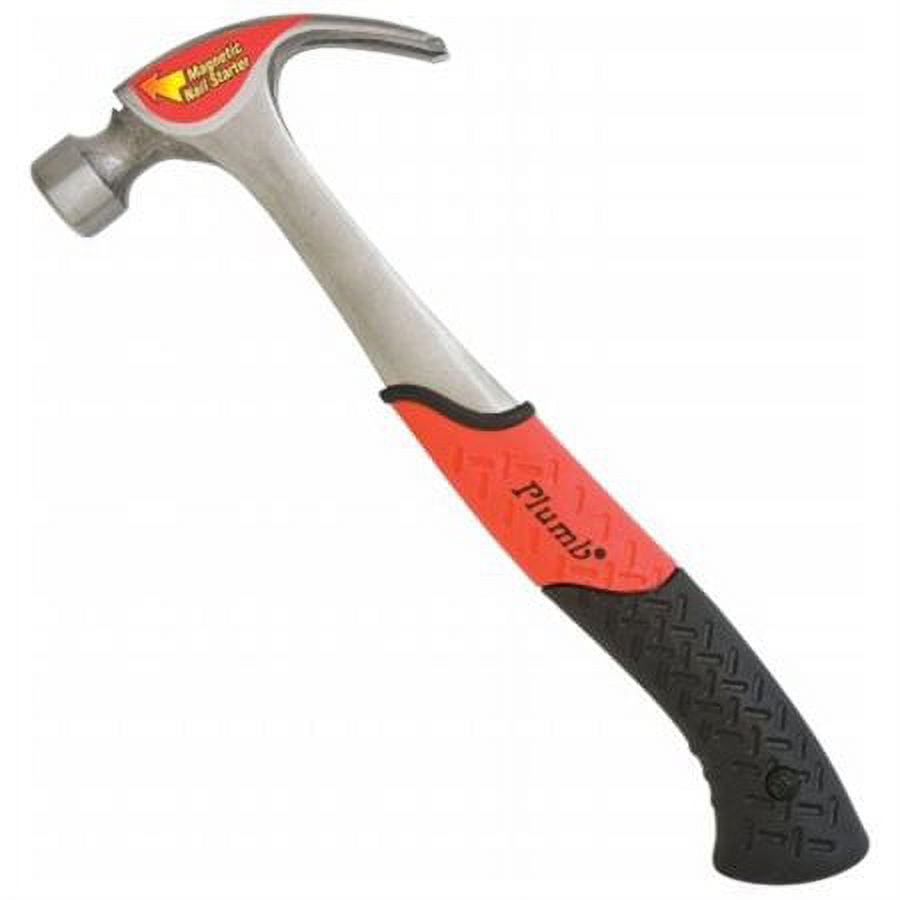 Plumb SS16CN Curved Claw Hammer, 16 oz Head, Steel Head, 12