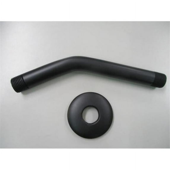 Plumb Shop Div Brasscraft 113986 0.5 in. MIP x 8 in. Master Plumber Shower Arm & Flange, Matte Black