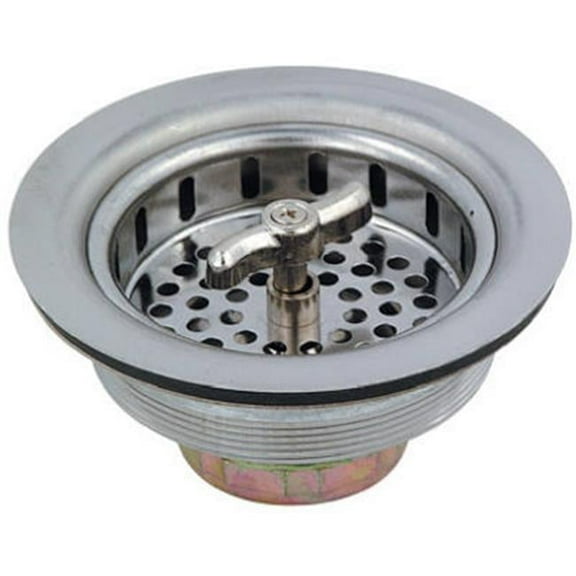 Plumb Shop Div Brasscraft 176112 Master Plumber Turn & Seal Basket Sink Strainer, Stainless Steel