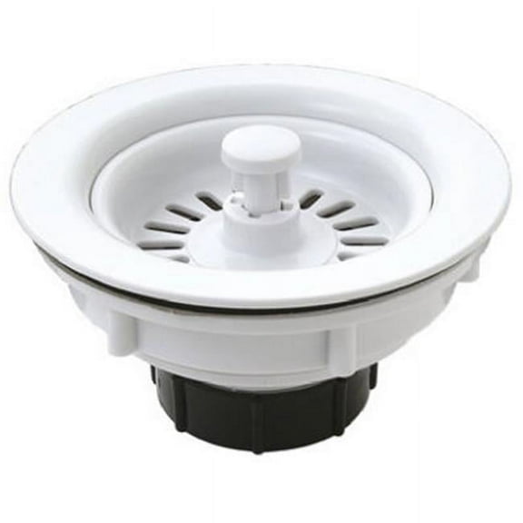 Plumb Shop Div Brasscraft 547656 Master Plumber Basket Sink Strainer, White