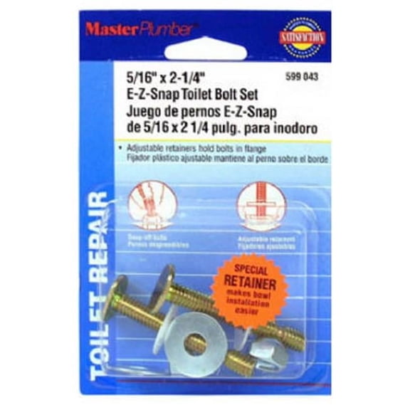 Plumb Shop Div Brasscraft 599043 Master Plumber Snap off Toilet Flange Bolt Set - Pack of 2